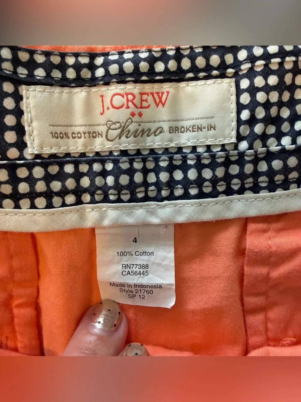 J. Crew Women's Orange Chino Shorts Size 4
